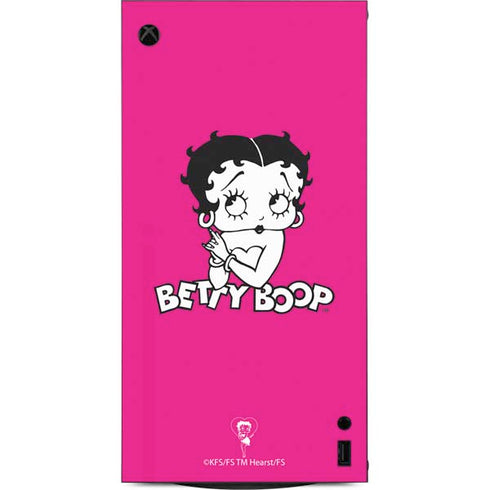 Betty Boop Pink Background XBox Series X Digital Edition Console Skin